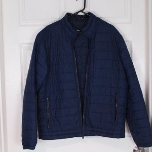 GAP Light Puffer Jacket - Navy Blue - Men's Large L